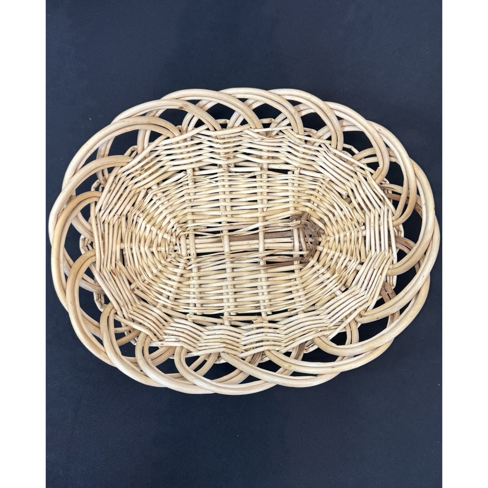 Rustic Farmhouse‎ Cottage Woven Wicker Basket VINTAGE